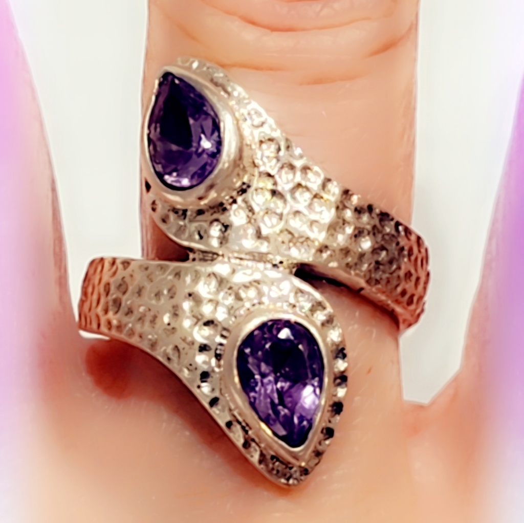 Amethyst Sterling Silver 925 Gemstone Ring 97$